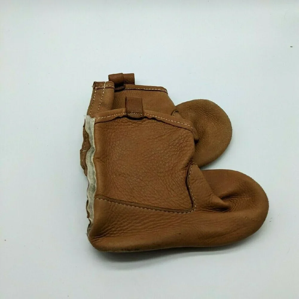 TAOS Leather Western Soft Sole velcroback Brown Booties Baby/Toddler OS